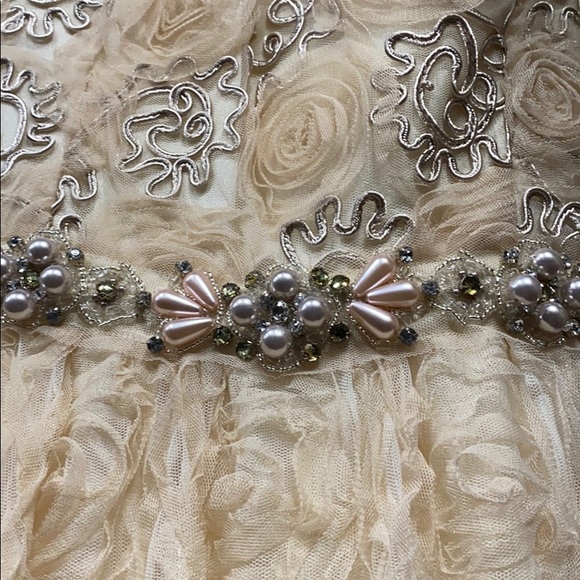 Adrianna Papell strapless rosette tulle ball gown - Picture 11 of 16